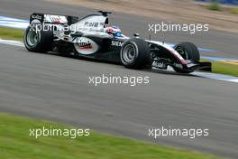 01.06.2004 Silverstone, England. Tuesday, June, Kimi Raikkonen, FIN, Räikkönen, McLaren Mercedes, New McLaren MP4-19B ,F1 testing, Silverstone, Great Britain