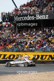 27.07.2008 Nürburg, Germany,  Winner Bernd Schneider (GER), Team HWA AMG Mercedes, AMG Mercedes C-Klasse happily made some spins in front of the Mercedes Benz grand stand. - DTM 2008 at Nürburgring