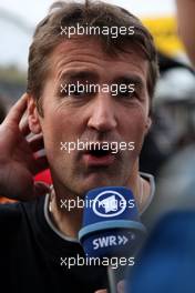 26.10.2008 Hockenheim, Germany,  One of the last TV interviews as an active race driver for Bernd Schneider (GER), Team HWA AMG Mercedes, AMG Mercedes C-Klasse - DTM 2008 at Hockenheimring, Germany