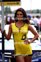 Gridgirl of Gary Paffett (GBR) Mercedes AMG DTM-Team HWA DTM Mercedes AMG C-Coupé 04.08.2013, DTM Round 6, Moscow Raceway, Russia, Saturday.