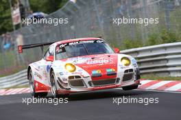 #6 Frikadelli Racing Team Porsche 997 GT3 R: Klaus Abbelen, Sabine Schmitz, Patrick Huisman, Patrick Pilet  20.06.2014. ADAC Zurich 24 Hours, Nurburgring, Germany