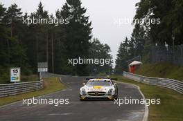 #23 Rowe Racing Mercedes-Benz SLS AMG GT3: Nico Bastian, Jan Seyffarth  20.06.2014. ADAC Zurich 24 Hours, Nurburgring, Germany