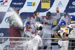 Christopher Haase, Christian Mamerow, René Rast, Markus Winkelhock #4 Phoenix Racing Audi R8 LMS ultra 22.06.2014. ADAC Zurich 24 Hours, Nurburgring, Race, Germany