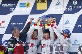 1st Christopher Haase, Christian Mamerow, René Rast, Markus Winkelhock #4 Phoenix Racing Audi R8 LMS ultra 22.06.2014. ADAC Zurich 24 Hours, Nurburgring, Race, Germany