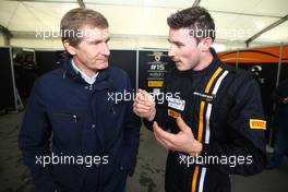 #15 BOUTSEN GINION RACING (BEL) MCLAREN MP4 12C GT3 KEVIN ESTRE (FRA) WITH THIERRY BOUTSEN (BEL) PROMTER AND FORMER F1 DRIVER 01-02.11.2014. Blancpain World Challenge, Baku, Azerbaijan.