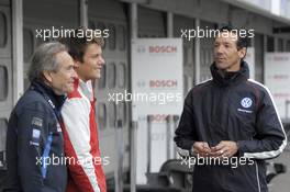  Jacky Ickx (BEL), Adrien Tambay (FRA) Audi Sport Team Abt, Audi RS 5 DTM, Portrait; and Manuel Reuter (GER) 03.05.2014, Hockenheimring, Hockenheim, Saturday.