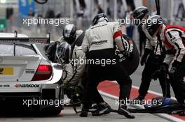 Pitstop, Paul Di Resta (GBR) Mercedes AMG DTM-Team HWA DTM Mercedes AMG C-Coupé 11.07.2014, Moscow Raceway, Moscow, Russia, Friday.