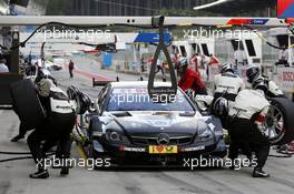Pitstop, Christian Vietoris (GER) Mercedes AMG DTM-Team HWA DTM Mercedes AMG C-Coupé 01.08.2014, Red Bull Ring, Spielberg, Austria, Friday.