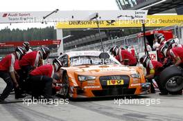 Pitstop, Jamie Green (GBR) Audi Sport Team Abt Sportsline Audi RS 5 DTM 01.08.2014, Red Bull Ring, Spielberg, Austria, Friday.