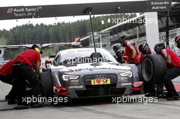 Pitstop, Edoardo Mortara (ITA) Audi Sport Team Abt Audi RS 5 DTM 01.08.2014, Red Bull Ring, Spielberg, Austria, Friday.