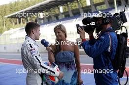 Paul Di Resta (GBR) Mercedes AMG DTM-Team HWA DTM Mercedes AMG C-Coupé gives a TV-Interview 02.08.2014, Red Bull Ring, Spielberg, Austria, Saturday.