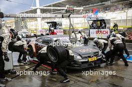 Pitstop, Pascal Wehrlein (GER) Mercedes AMG DTM-Team HWA DTM Mercedes AMG C-Coupé 16.08.2014, Nürburgring, Nürburg, Germany, Friday.