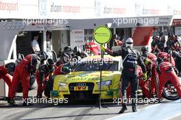 Pitstop, Mike Rockenfeller (GER) Audi Sport Team Phoenix Audi RS 5 DTM 19.10.2014, Hockenheim, Hockenheimring, Sunday.