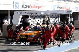 Pitstop, Jamie Green (GBR) Audi Sport Team Abt Sportsline Audi RS 5 DTM 19.10.2014, Hockenheim, Hockenheimring, Sunday.