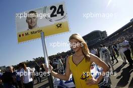 Gridgirl of Maxime Martin (BEL) BMW Team RMG BMW M4 DTM 19.10.2014, Hockenheim, Hockenheimring, Sunday.
