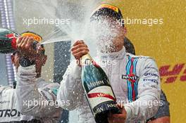 Valtteri Bottas (FIN) Williams celebrates his third position on the podium. 22.06.2014. Formula 1 World Championship, Rd 8, Austrian Grand Prix, Spielberg, Austria, Race Day.