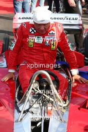 Niki Lauda (AUT) Mercedes Non-Executive Chairman is reunited with his Ferrari 312T2. 21.06.2014. Formula 1 World Championship, Rd 8, Austrian Grand Prix, Spielberg, Austria, Qualifying Day.