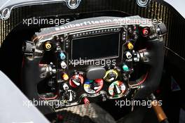 Sauber C33 steering wheel. 19.06.2014. Formula 1 World Championship, Rd 8, Austrian Grand Prix, Spielberg, Austria, Preparation Day.