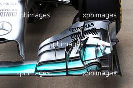 Mercedes AMG F1 W05 front wing detail. 19.06.2014. Formula 1 World Championship, Rd 8, Austrian Grand Prix, Spielberg, Austria, Preparation Day.