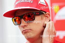 Kimi Raikkonen (FIN) Ferrari with the media. 19.06.2014. Formula 1 World Championship, Rd 8, Austrian Grand Prix, Spielberg, Austria, Preparation Day.