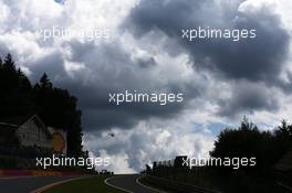 Action at Eau Rouge. 22.08.2014. Formula 1 World Championship, Rd 12, Belgian Grand Prix, Spa Francorchamps, Belgium, Practice Day.