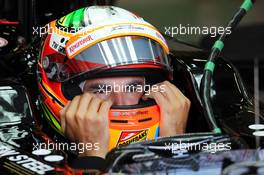 Sergio Perez (MEX) Sahara Force India F1 VJM07. 24.08.2014. Formula 1 World Championship, Rd 12, Belgian Grand Prix, Spa Francorchamps, Belgium, Race Day.
