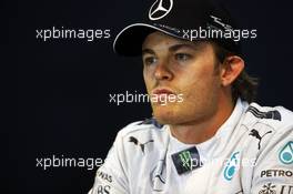 Nico Rosberg (GER) Mercedes AMG F1 in the FIA Press Conference. 24.08.2014. Formula 1 World Championship, Rd 12, Belgian Grand Prix, Spa Francorchamps, Belgium, Race Day.
