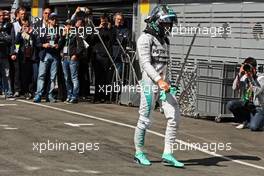 Nico Rosberg (GER) Mercedes AMG F1 in parc ferme. 24.08.2014. Formula 1 World Championship, Rd 12, Belgian Grand Prix, Spa Francorchamps, Belgium, Race Day.