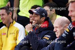 Race winner Daniel Ricciardo (AUS) Red Bull Racing celebrates with Christian Horner (GBR) the team. 24.08.2014. Formula 1 World Championship, Rd 12, Belgian Grand Prix, Spa Francorchamps, Belgium, Race Day.