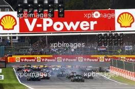 The start of the race. 24.08.2014. Formula 1 World Championship, Rd 12, Belgian Grand Prix, Spa Francorchamps, Belgium, Race Day.