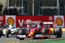 Fernando Alonso (ESP) Ferrari F14-T. 24.08.2014. Formula 1 World Championship, Rd 12, Belgian Grand Prix, Spa Francorchamps, Belgium, Race Day.
