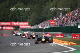 Daniel Ricciardo (AUS) Red Bull Racing RB10. 24.08.2014. Formula 1 World Championship, Rd 12, Belgian Grand Prix, Spa Francorchamps, Belgium, Race Day.