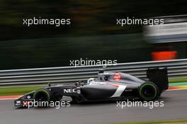 Adrian Sutil (GER) Sauber C33. 23.08.2014. Formula 1 World Championship, Rd 12, Belgian Grand Prix, Spa Francorchamps, Belgium, Qualifying Day.
