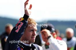 Sebastian Vettel (GER) Red Bull Racing. 23.08.2014. Formula 1 World Championship, Rd 12, Belgian Grand Prix, Spa Francorchamps, Belgium, Qualifying Day.