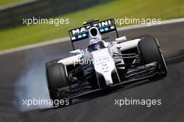 Valtteri Bottas (FIN) Williams FW36 locks up under braking. 07.11.2014. Formula 1 World Championship, Rd 18, Brazilian Grand Prix, Sao Paulo, Brazil, Practice Day.
