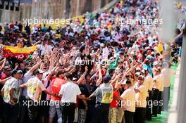 Fans invade the podium. 09.11.2014. Formula 1 World Championship, Rd 18, Brazilian Grand Prix, Sao Paulo, Brazil, Race Day.