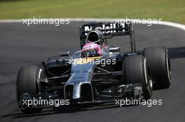 Jenson Button (GBR) McLaren MP4-29. 09.11.2014. Formula 1 World Championship, Rd 18, Brazilian Grand Prix, Sao Paulo, Brazil, Race Day.