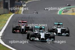 Nico Rosberg (GER), Mercedes AMG F1 Team  09.11.2014. Formula 1 World Championship, Rd 18, Brazilian Grand Prix, Sao Paulo, Brazil, Race Day.