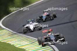 Adrian Sutil (GER) Sauber C33. 09.11.2014. Formula 1 World Championship, Rd 18, Brazilian Grand Prix, Sao Paulo, Brazil, Race Day.