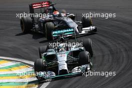 Lewis Hamilton (GBR) Mercedes AMG F1 W05. 09.11.2014. Formula 1 World Championship, Rd 18, Brazilian Grand Prix, Sao Paulo, Brazil, Race Day.