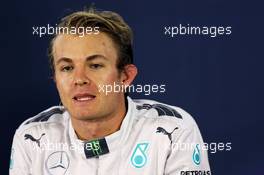 Nico Rosberg (GER) Mercedes AMG F1 in the FIA Press Conference. 08.11.2014. Formula 1 World Championship, Rd 18, Brazilian Grand Prix, Sao Paulo, Brazil, Qualifying Day.