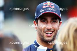Daniel Ricciardo (AUS) Red Bull Racing with the media. 08.11.2014. Formula 1 World Championship, Rd 18, Brazilian Grand Prix, Sao Paulo, Brazil, Qualifying Day.
