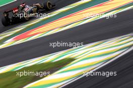 Romain Grosjean (FRA) Lotus F1 E22. 08.11.2014. Formula 1 World Championship, Rd 18, Brazilian Grand Prix, Sao Paulo, Brazil, Qualifying Day.