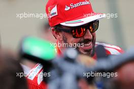 Fernando Alonso (ESP) Ferrari with the media. 08.11.2014. Formula 1 World Championship, Rd 18, Brazilian Grand Prix, Sao Paulo, Brazil, Qualifying Day.