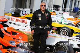Dr. Vijay Mallya (IND) Sahara Force India F1 Team Owner with a collection of old Sahara Force India F1 Team and Jordan cars. 04.07.2014. Formula 1 World Championship, Rd 9, British Grand Prix, Silverstone, England, Practice Day.