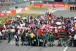 The grid before the start of the race. 06.07.2014. Formula 1 World Championship, Rd 9, British Grand Prix, Silverstone, England, Race Day.
