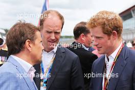Mark Stewart (GBR) (Left) on the grid with HRH Prince Harry (GBR) (Right).  06.07.2014. Formula 1 World Championship, Rd 9, British Grand Prix, Silverstone, England, Race Day.