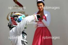 Race winner Lewis Hamilton (GBR) Mercedes AMG F1 celebrates in parc ferme. 06.07.2014. Formula 1 World Championship, Rd 9, British Grand Prix, Silverstone, England, Race Day.