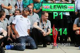 Nicolas Hamilton (GBR) at the Mercedes AMG F1 celebrations for brother and race winner Lewis Hamilton (GBR) Mercedes AMG F1. 06.07.2014. Formula 1 World Championship, Rd 9, British Grand Prix, Silverstone, England, Race Day.
