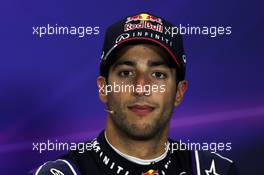 Daniel Ricciardo (AUS) Red Bull Racing in the FIA Press Conference. 06.07.2014. Formula 1 World Championship, Rd 9, British Grand Prix, Silverstone, England, Race Day.